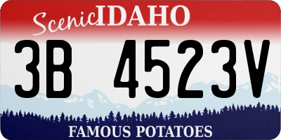 ID license plate 3B4523V