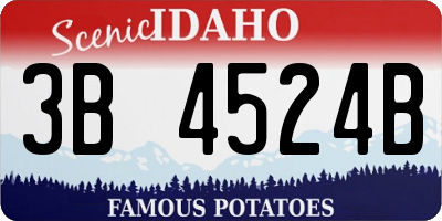 ID license plate 3B4524B
