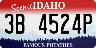 ID license plate 3B4524P