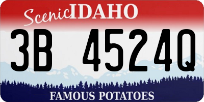 ID license plate 3B4524Q