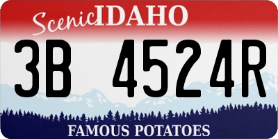 ID license plate 3B4524R