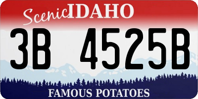 ID license plate 3B4525B