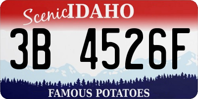 ID license plate 3B4526F