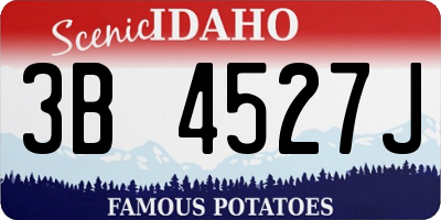 ID license plate 3B4527J