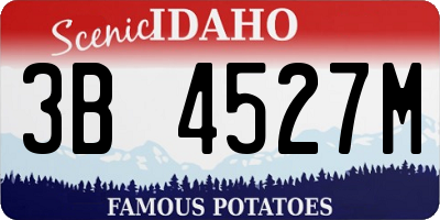 ID license plate 3B4527M