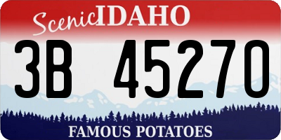 ID license plate 3B4527O