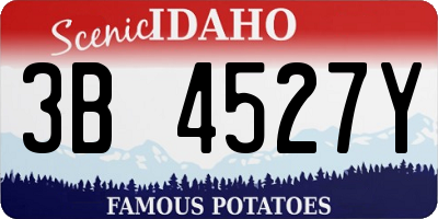ID license plate 3B4527Y