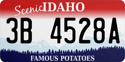ID license plate 3B4528A