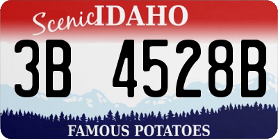 ID license plate 3B4528B
