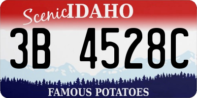 ID license plate 3B4528C
