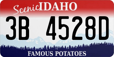 ID license plate 3B4528D