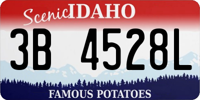 ID license plate 3B4528L