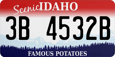 ID license plate 3B4532B
