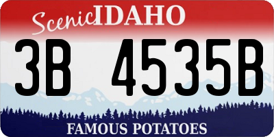 ID license plate 3B4535B