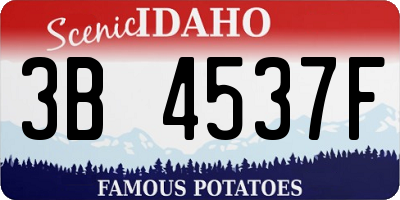 ID license plate 3B4537F