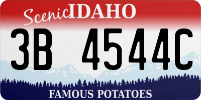 ID license plate 3B4544C