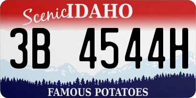 ID license plate 3B4544H