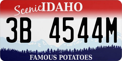 ID license plate 3B4544M