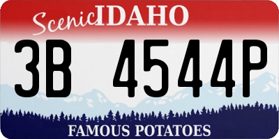 ID license plate 3B4544P