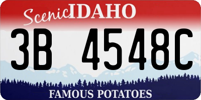ID license plate 3B4548C