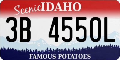 ID license plate 3B4550L