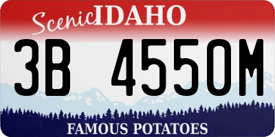 ID license plate 3B4550M