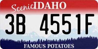 ID license plate 3B4551F