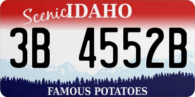 ID license plate 3B4552B