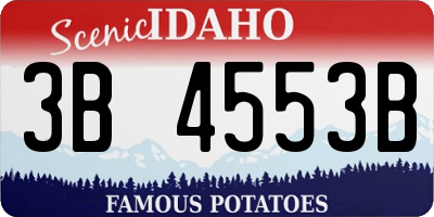 ID license plate 3B4553B