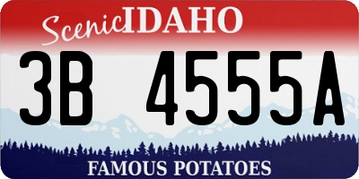 ID license plate 3B4555A