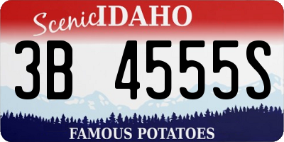 ID license plate 3B4555S