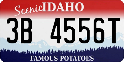 ID license plate 3B4556T