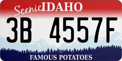 ID license plate 3B4557F