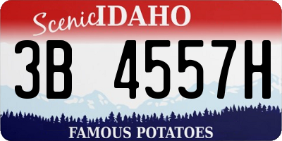 ID license plate 3B4557H