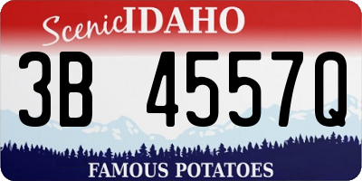 ID license plate 3B4557Q