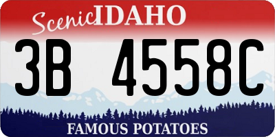 ID license plate 3B4558C