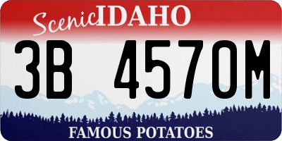 ID license plate 3B4570M