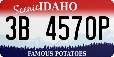 ID license plate 3B4570P