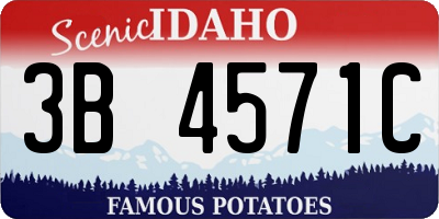 ID license plate 3B4571C