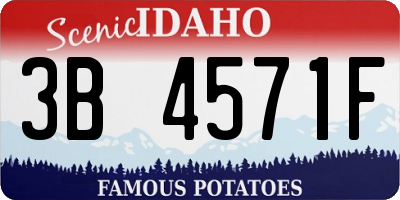 ID license plate 3B4571F