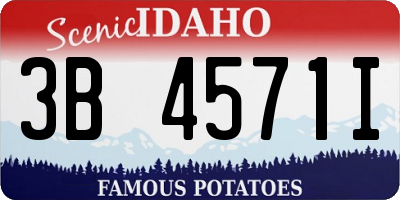 ID license plate 3B4571I