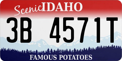 ID license plate 3B4571T