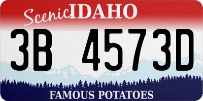 ID license plate 3B4573D