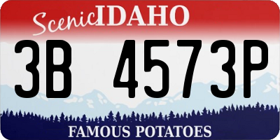 ID license plate 3B4573P