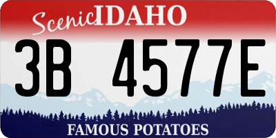 ID license plate 3B4577E