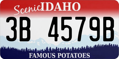 ID license plate 3B4579B