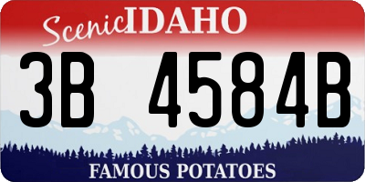 ID license plate 3B4584B