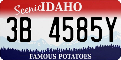 ID license plate 3B4585Y