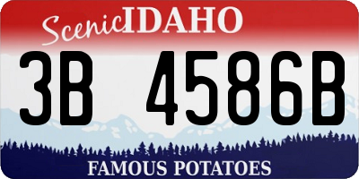 ID license plate 3B4586B