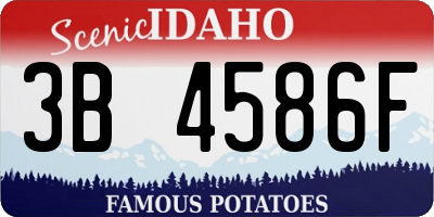 ID license plate 3B4586F